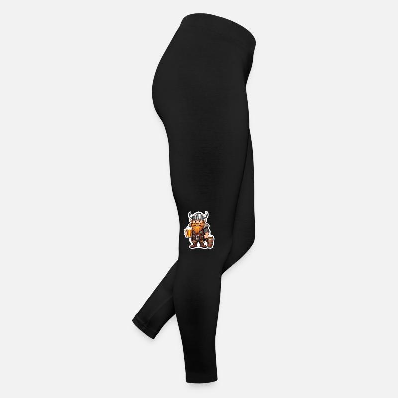 Zwergenkrieger mit Bierkrug Vikinger Frauen Jersey Leggings
