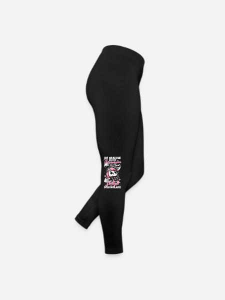 Lustiger Pferde Spruch Therapeut Shetty Pony - Frauen Jersey Leggings - Schwarz - Rechts