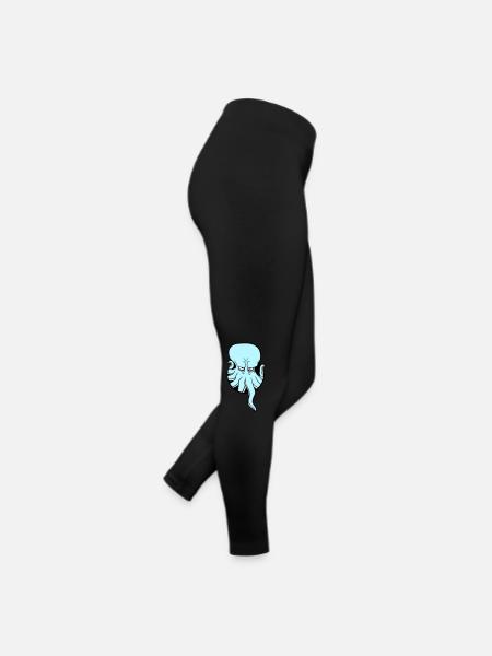 Poulpe trou tentacule ennuyé montrer mauvais œil - Legging en jersey Femme - noir - Droite