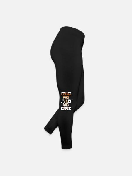 J’peux pas j’vais aux cèpes - Legging en jersey Femme - noir - Droite