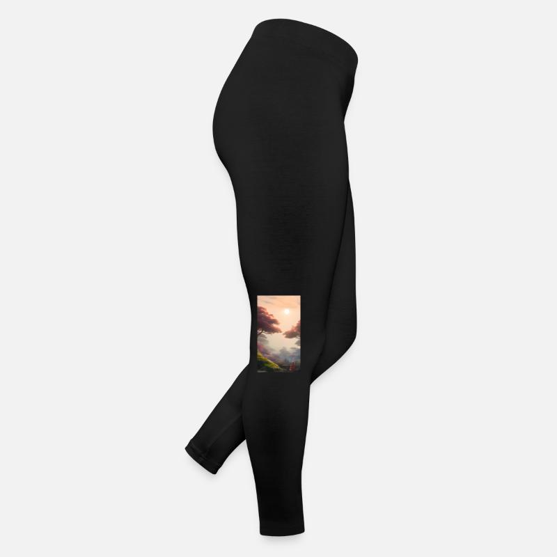 Celestial Melody - Women’s Jersey Leggings - black