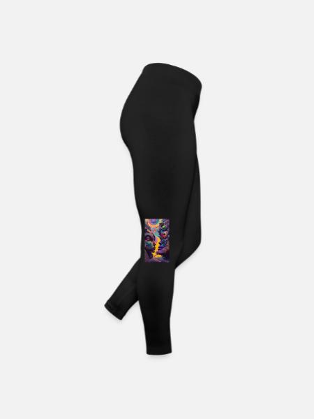 Chroma-Kaleidoskop - Frauen Jersey Leggings - Schwarz - Rechts