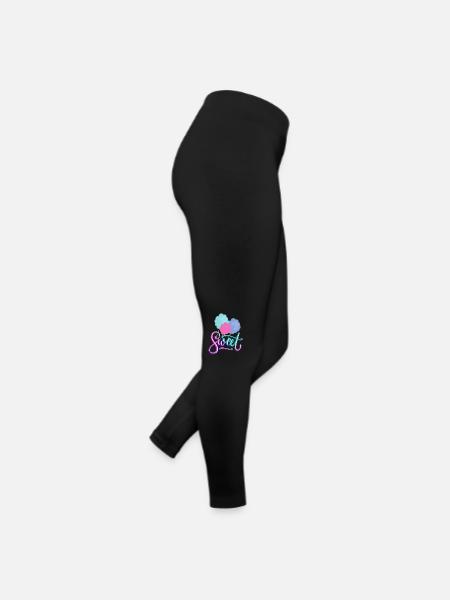 Sweet like Cotton Candy - Frauen Jersey Leggings - Schwarz - Rechts