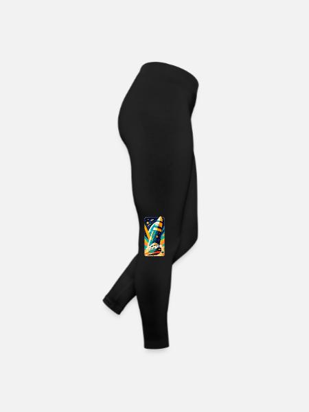 Navette spatiale - Legging en jersey Femme - noir - Droite