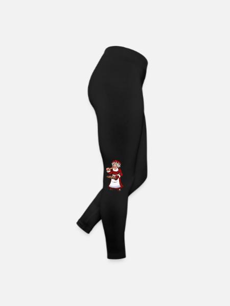 Mrs. Claus With Cookies - Women’s Jersey Leggings - black - Right