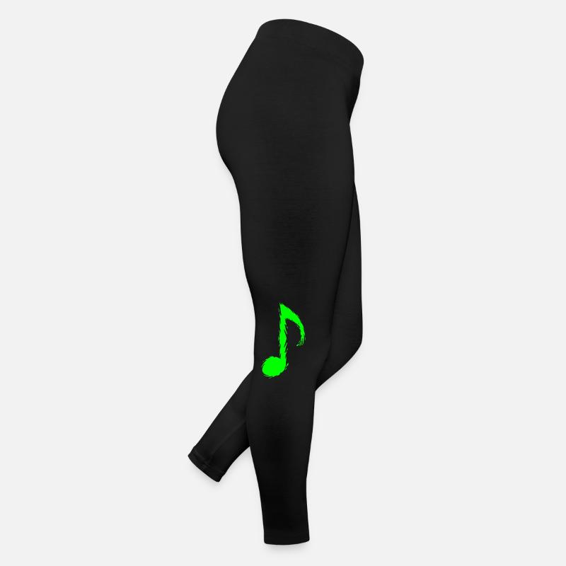 Musiknote Grün Hellgrün Vektor Frauen Jersey Leggings