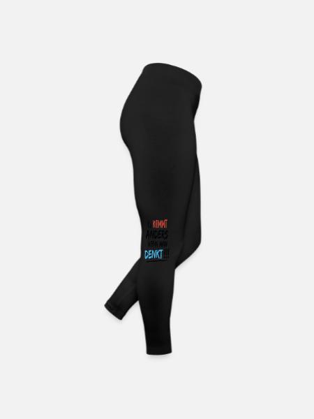 Es kommt anders wenn man denkt - Frauen Jersey Leggings - Schwarz - Rechts