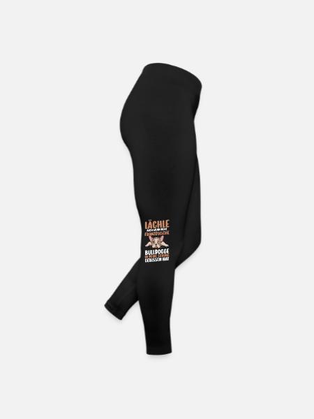 Hund Frenchie Französische Bulldogge - Frauen Jersey Leggings - Schwarz - Rechts