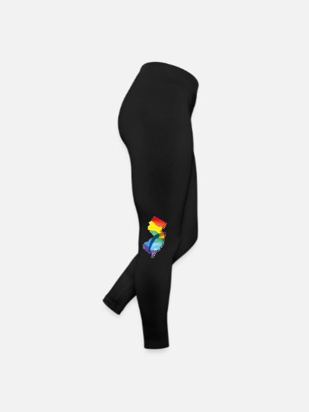 New Jersey (United States) | Real Flag | LGBTQIA+ - Women’s Jersey Leggings - black - Right