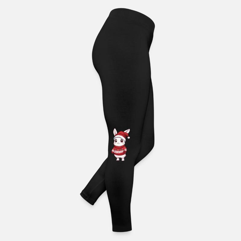 Bande dessinée de Noël Bunny Legging en jersey Femme