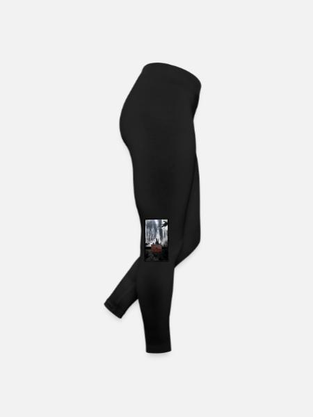 T-shirt forêt effrayante entrant cadeau interdit - Legging en jersey Femme - noir - Droite