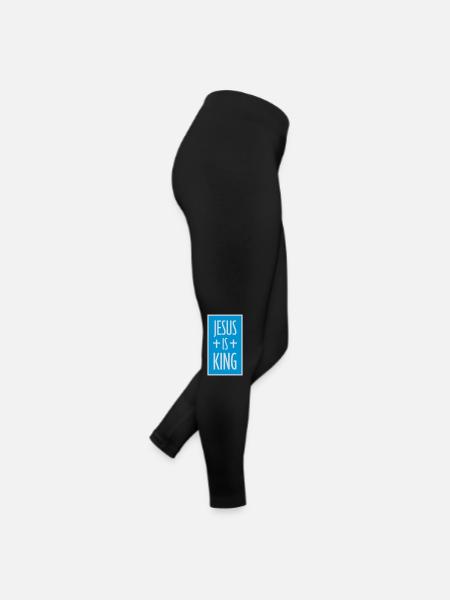 Citation de Jésus est roi - Legging en jersey Femme - noir - Droite