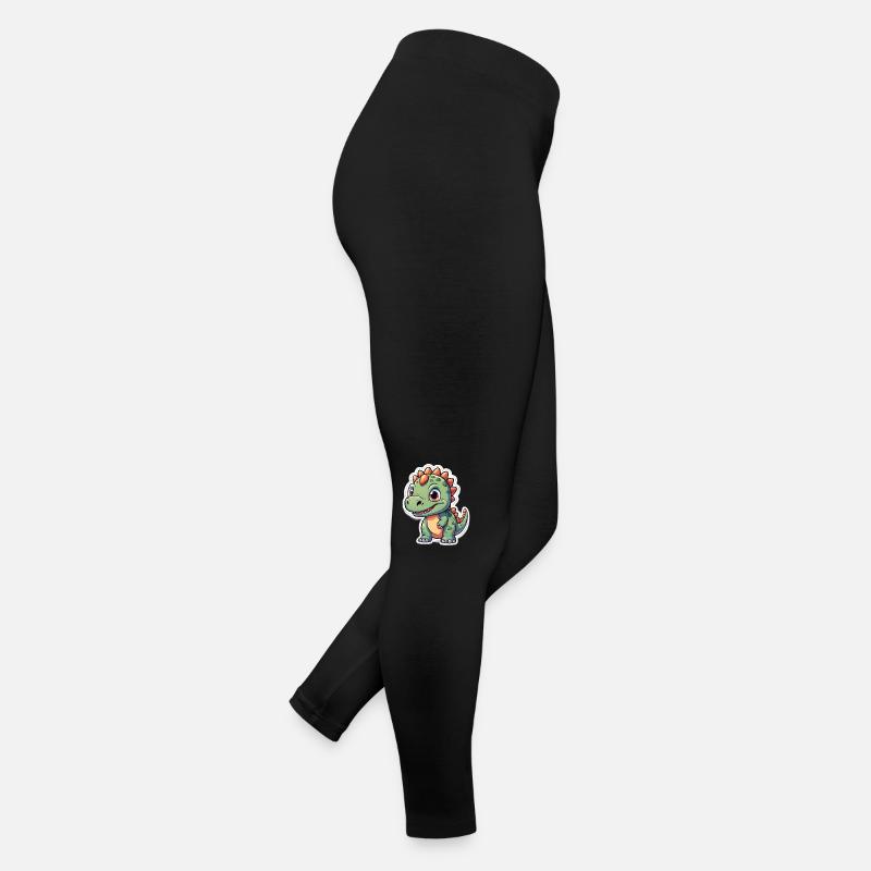 Friendly dinosaur puppy Women’s Jersey Leggings