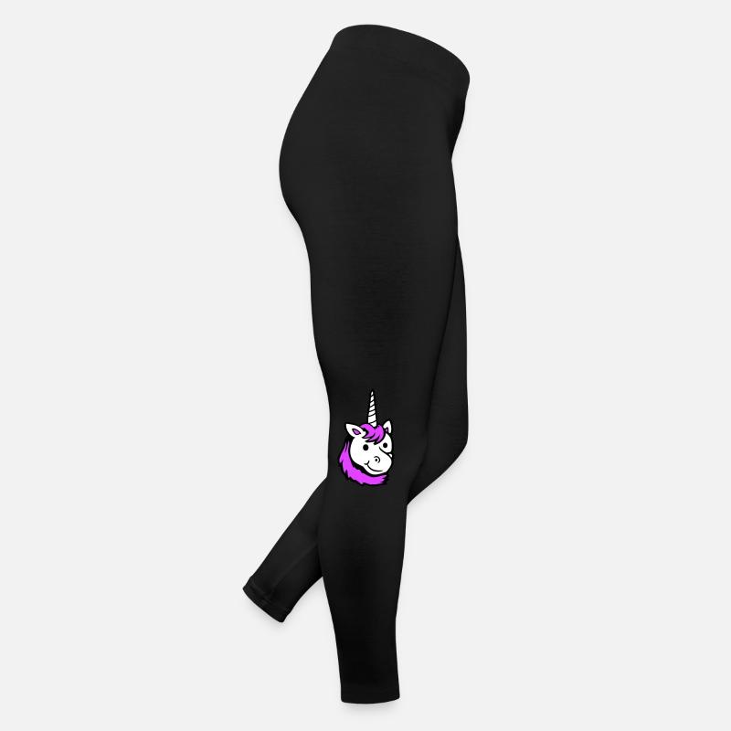 Licorne rose mignon mignon sympathique cheval de dessin animé Legging en jersey Femme