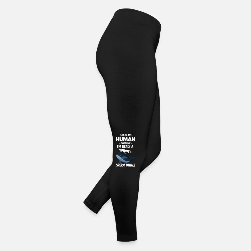 This is My Human Costume I m Really A Whale Funny Legging en jersey Femme