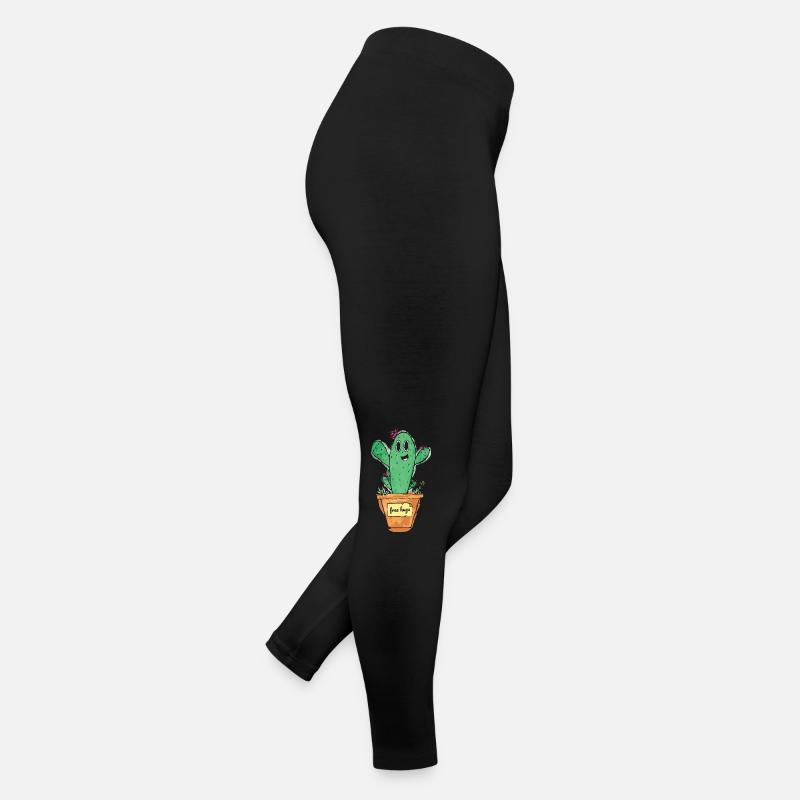 Cactus mignon avec pot et bouclier - câlins gratuits Legging en jersey Femme