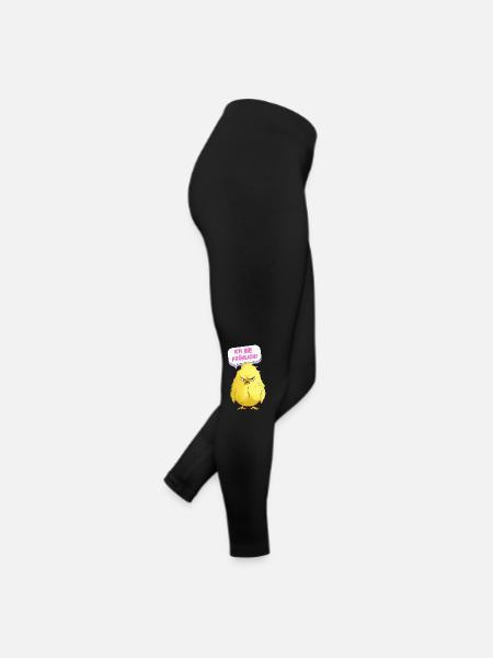 Grumpy Chicken - I'm Cheerful - Women’s Jersey Leggings - black - Right