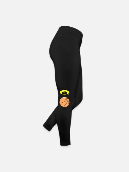 Basketball 5 0 10 - Frauen Jersey Leggings - Schwarz - Rechts