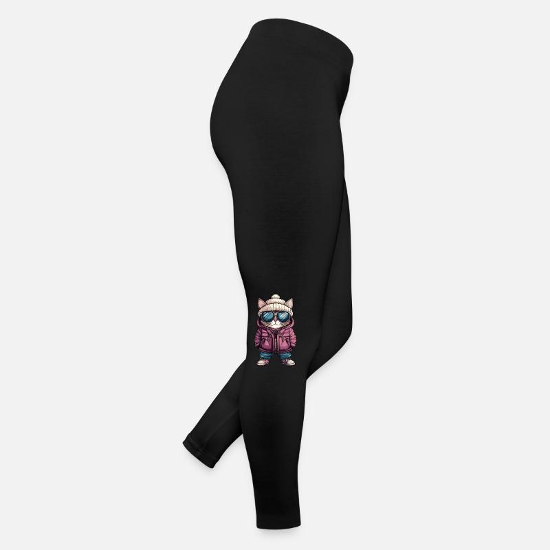 Katze Winter Frauen Jersey Leggings