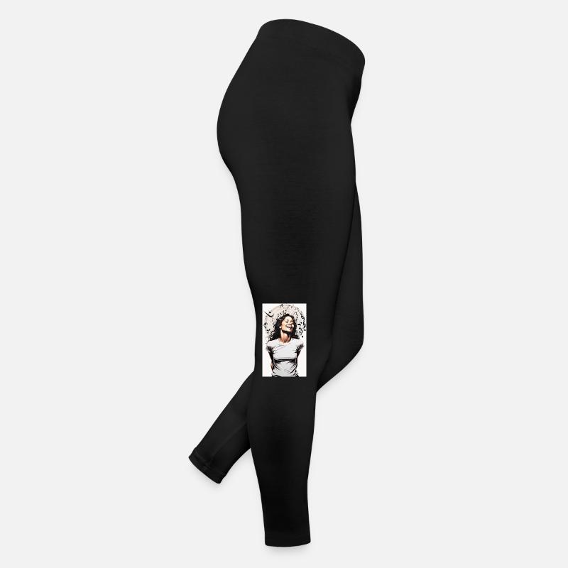 Das Mädchen liebt Musik Frauen Jersey Leggings