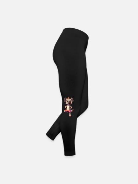 Hyena Gymnastics Yoga Fitness - Women’s Jersey Leggings - black - Right
