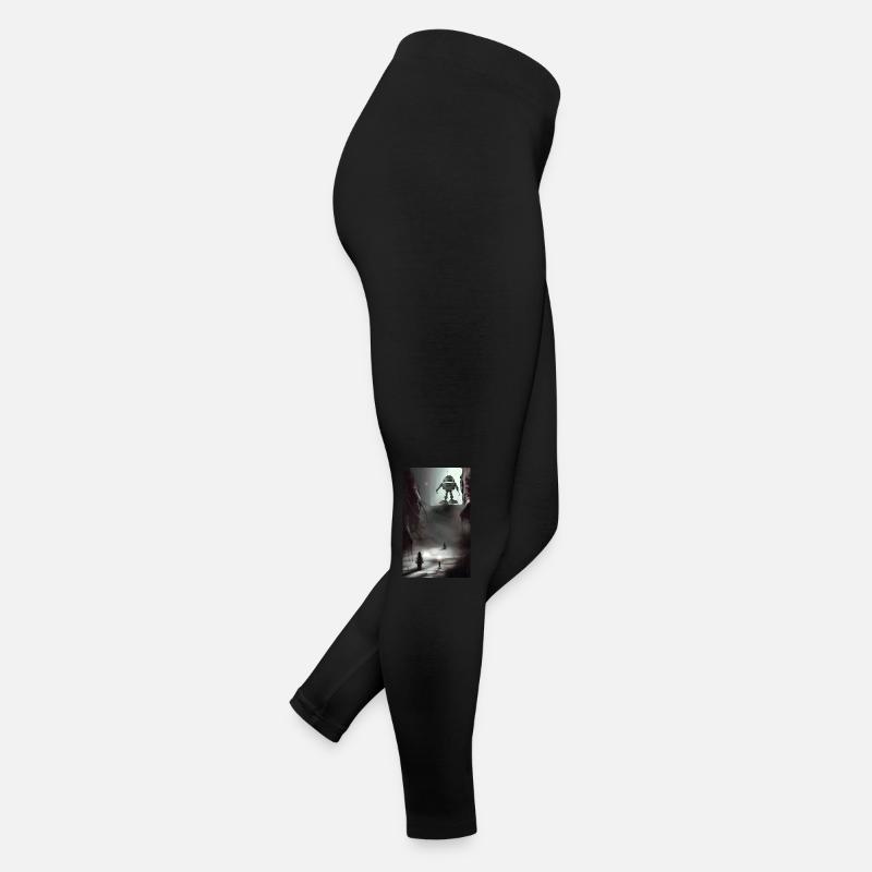 Creepy Comic robot spaceship Alien on a strange Women’s Jersey Leggings