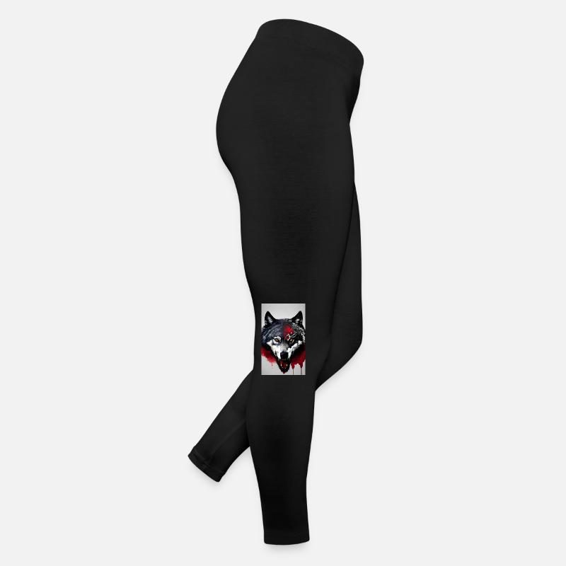 Blutrünstiger Wolf Frauen Jersey Leggings
