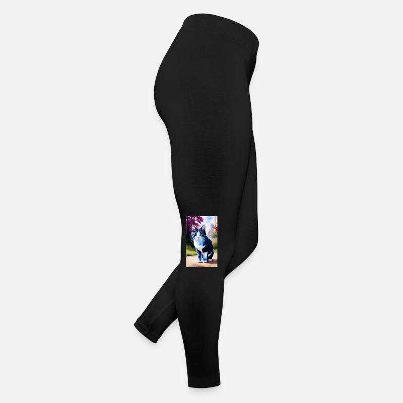 Häusliche kurzhaarige Katze sieht dich an Frauen Jersey Leggings