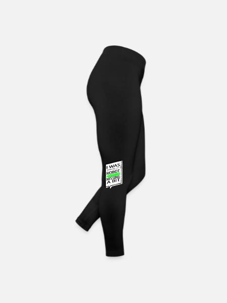 jokes robot engineering robotics sci fi computer - Frauen Jersey Leggings - Schwarz - Rechts