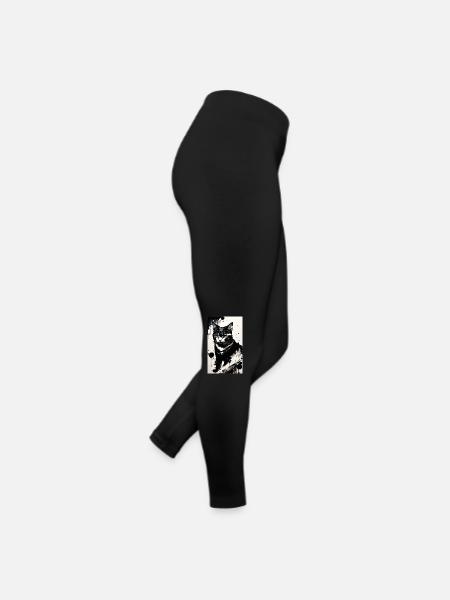 Chat | Animal de compagnie | Fan de chat | mignon | Chaton - Legging en jersey Femme - noir - Droite