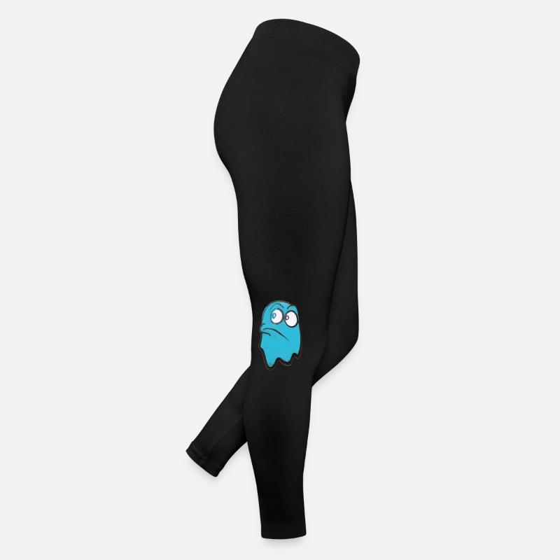 Lustig grimmig blickender Geist in Grün Frauen Jersey Leggings