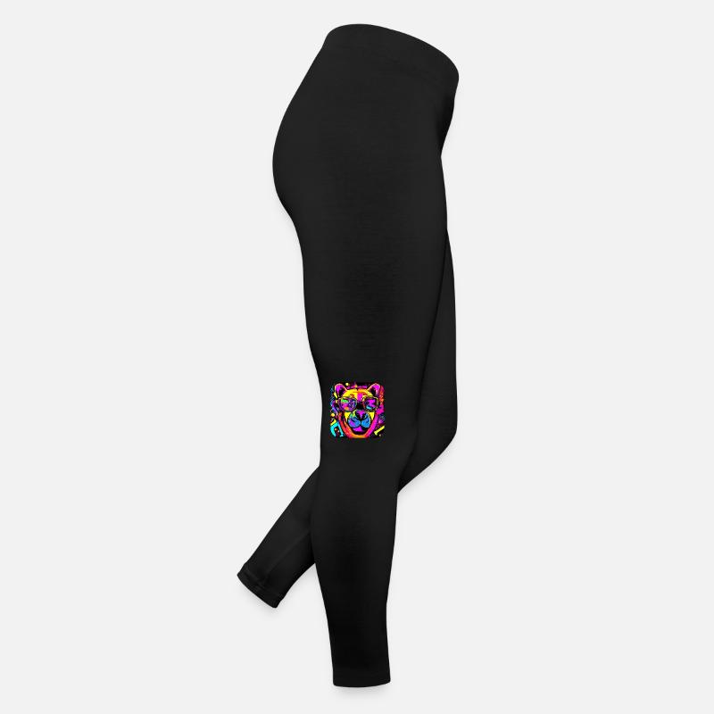 Neon Style Bear Neon Sign Women’s Jersey Leggings