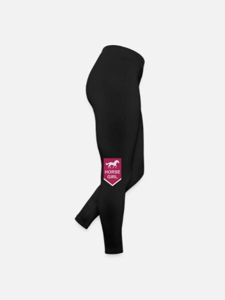 Citation de fille de cheval disant - Legging en jersey Femme - noir - Droite