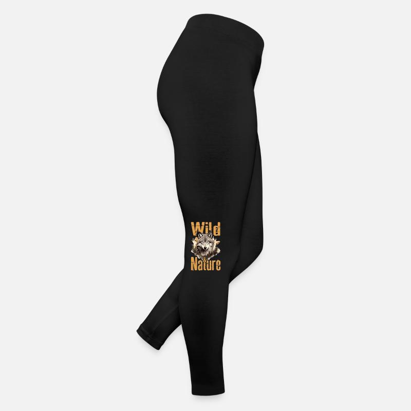 Loup Nature sauvage Wolf’s Head Wilderness Forest Trees Legging en jersey Femme