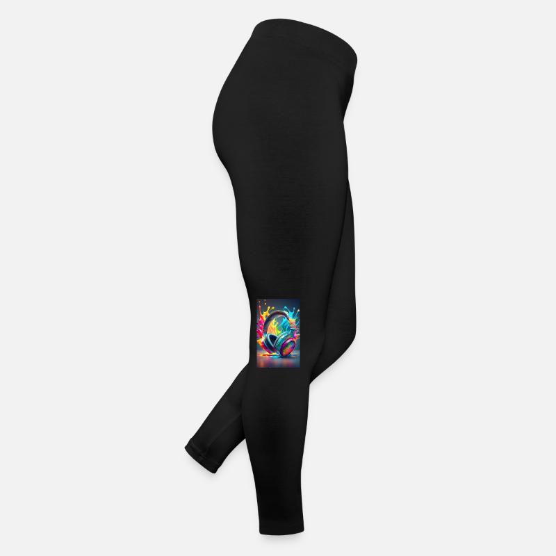 Bunte Kopfhörer Frauen Jersey Leggings