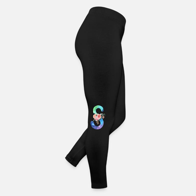 Letter S watercolor Women’s Jersey Leggings