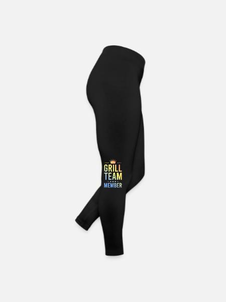 Grill Team Bunt - Frauen Jersey Leggings - Schwarz - Rechts