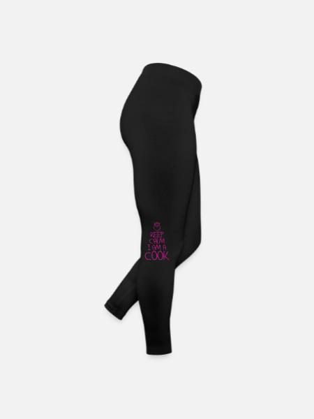 Keep Calm Koch cool Koch Geschenk - Frauen Jersey Leggings - Schwarz - Rechts