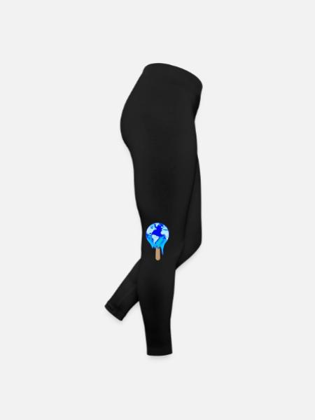 Popsicles with globe Melting climate change - Women’s Jersey Leggings - black - Right