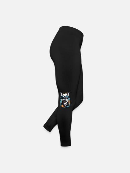 Cool Dog - Bouledogue français élégant - Legging en jersey Femme - noir - Droite
