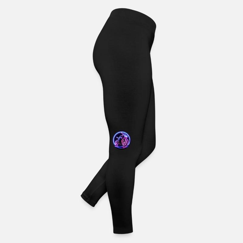 Moto néon violet Legging en jersey Femme