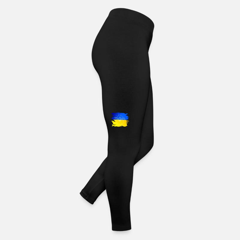 Drapeau de l’Ukraine avec colombe de la paix Legging en jersey Femme