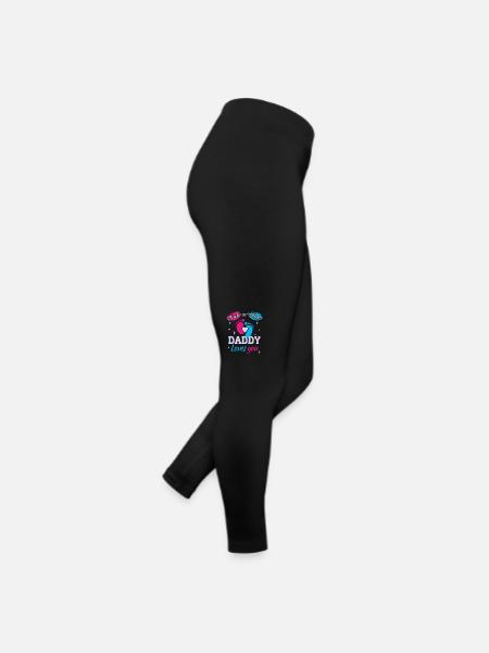 Pink or Blue, Daddy Loves You - Women’s Jersey Leggings - black - Right