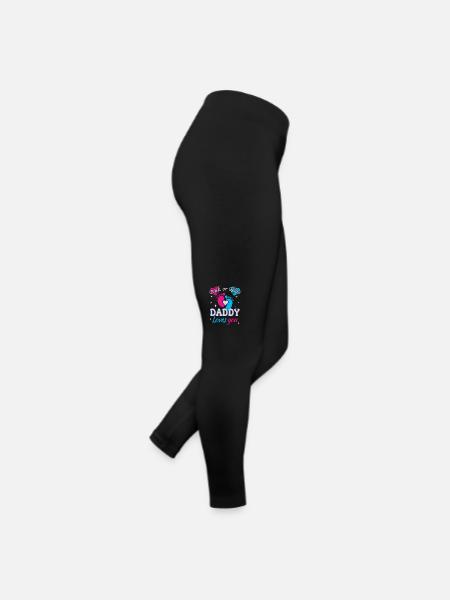 Pink or Blue, Daddy Loves You - Women’s Jersey Leggings - black - Right