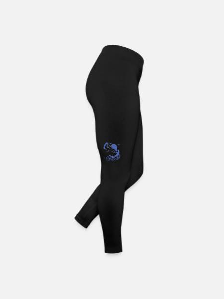 Kitesurfer Silhouette, Kitesurfing Adventure Design - Legging en jersey Femme - noir - Droite
