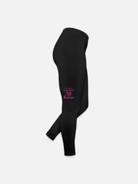 Ich bin ein Super Boxing Mom Boxer Geschenk Boxer - Frauen Jersey Leggings - Schwarz - Rechts