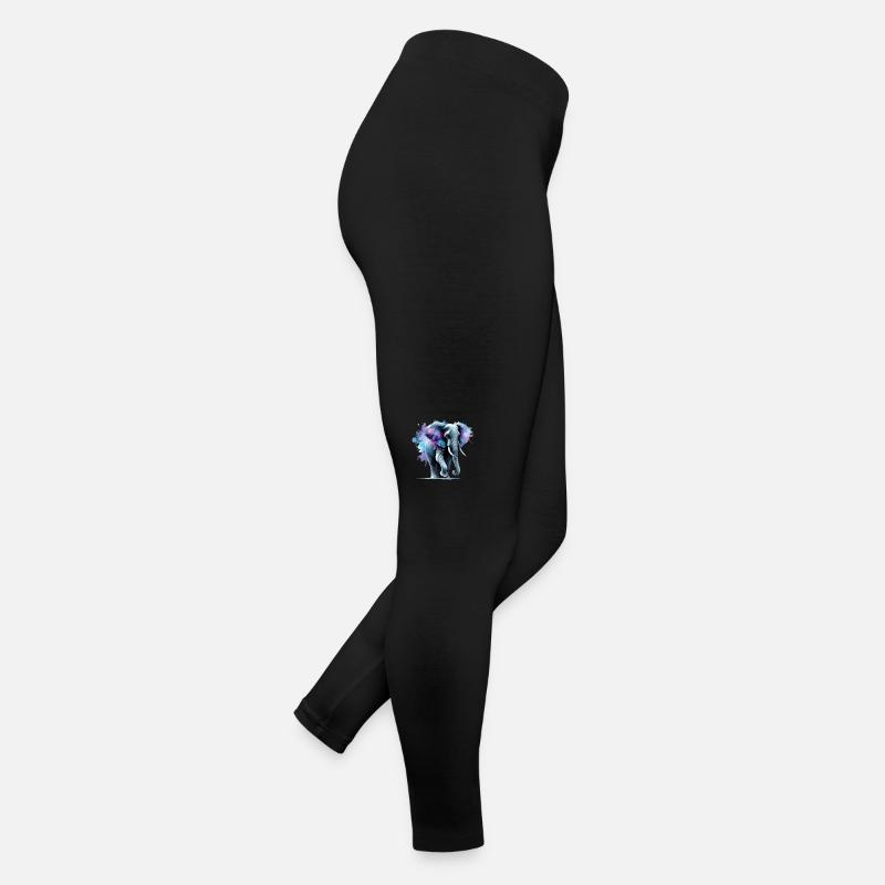 Éléphant majestueux en aquarelle Legging en jersey Femme