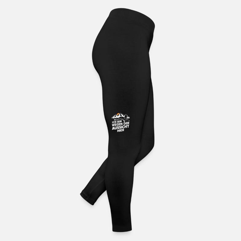 Wandern Wanderer Wanderung Berge Wald Frauen Jersey Leggings