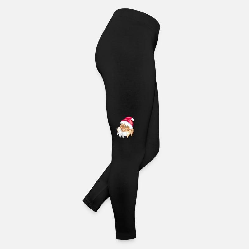 Cute proud ginger cat in Santa hat Women’s Jersey Leggings