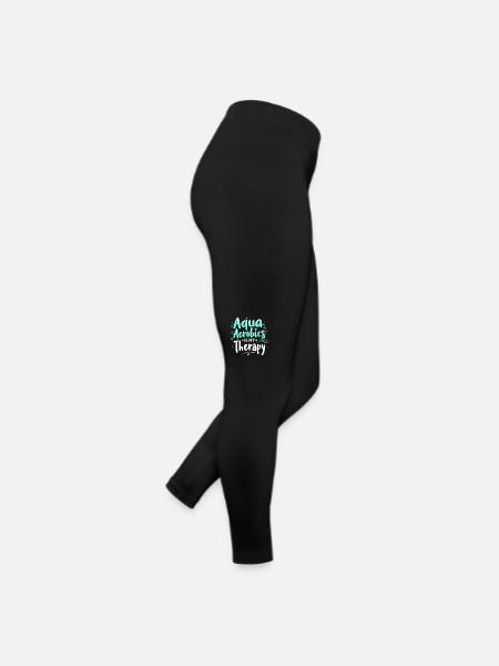 Aqua Aerobics Is My Therapy - Women’s Jersey Leggings - black - Right